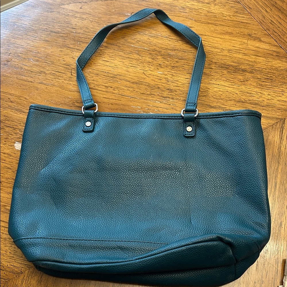 jewell by Thirty One faux leather Teal color tote